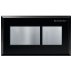 Geberit Pneumatic Dual Flush Plate - Square Design - Black / Chrome (116.051.KV.1) - thumbnail image 1