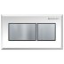 Geberit Pneumatic Dual Flush Plate - Square Design - White / Chrome (116.051.KT.1) - thumbnail image 1