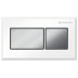 Geberit Pneumatic Square Dual Flush Plate - For Sigma Concealed Cistern - White / Chrome (116.053.KT.1) - thumbnail image 1