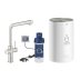 Grohe Red Duo Kitchen Tap and Medium Size Boiler - L Spout - Supersteel (30341DC1) - thumbnail image 1