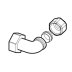 Mira inlet elbow assembly - Chrome (1735.108) - thumbnail image 1