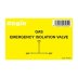 Regin Gas Isolation Valve Sticker - 8 Per Pack (REGP43) - thumbnail image 1