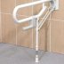 AKW Hinged Foldup Double Hairpin Grab Rail - Adjustable Leg - White (01830WH) - thumbnail image 2