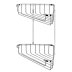 Croydex Stainless Steel Large Two Tier Corner Basket - Chrome (QM393841) - thumbnail image 2