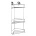 Croydex Stick 'N' Lock Three Tier Corner Basket - Chrome (QM290841) - thumbnail image 2