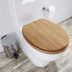 Croydex Tramonti Flexi-Fix Wood Toilet Seat - Oak Effect (WL610576H) - thumbnail image 2