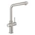 Grohe Red Duo Kitchen Tap and Medium Size Boiler - L Spout - Supersteel (30341DC1) - thumbnail image 2