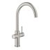 Grohe Red Duo Kitchen Tap and Medium Size Boiler - C Spout - Supersteel (30058DC1) - thumbnail image 2