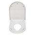 Croydex Hilier Stick 'N' Lock D-Shaped Toilet Seat - White (WL112322H) - thumbnail image 3