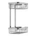 Croydex Slimline Aluminium Two Tier Basket - Chrome (QM786041) - thumbnail image 3