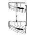 Croydex Slimline Aluminium Two Tier Corner Basket - Chrome (QM783841) - thumbnail image 3