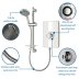 Triton Aspirante Electric Shower 8.5kW - White Gloss (ASP08GSWHT) - thumbnail image 3