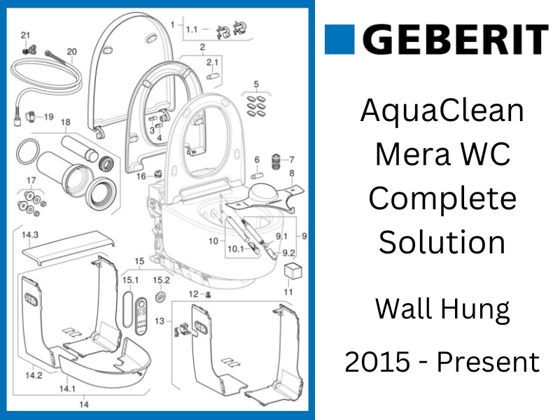 dwaas oneerlijk Trek Geberit Aquaclean Mera Classic Wall-Hung WC toilet spares and parts |  Geberit 146.200.11.1 | National Shower Spares