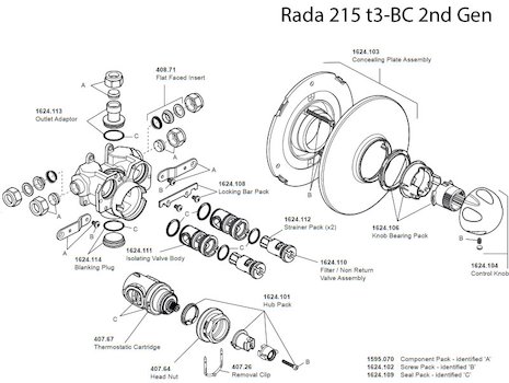 Rada Shower Spares | Rada Spare Parts | National Shower Spares